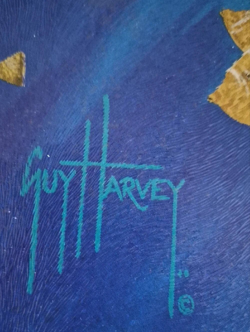 Guy Harvey Blue & Yellow Mahi Mahi‎ Cutting Board